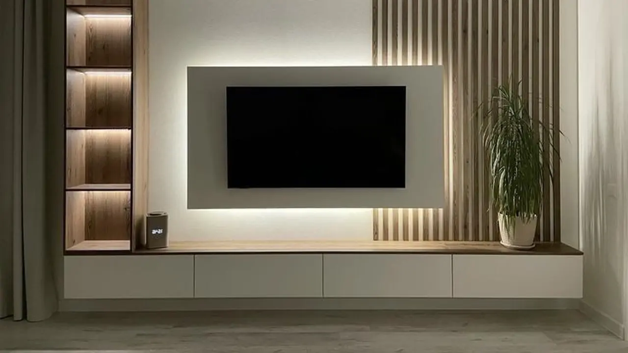 Rak TV Minimalis (Foto: Pinterest/whaianne)