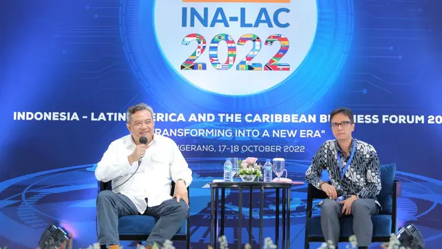 Dirjen Kerjasama Amerop (Amerika Eropa) Kemlu RI, Umar Hadi dalam forum bisnis INA-LAC 2022 pada 18 Oktober 2022. (Dok: Kemlu RI)