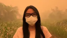 Kondisi Palangka Raya Hari Ini: Langit Menguning, Kabut Asap Makin Tebal