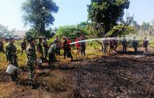 Yonkomposit 1G Terjunkan 200 Personel Padamkan Karhutla Natuna di Bunguran Timur