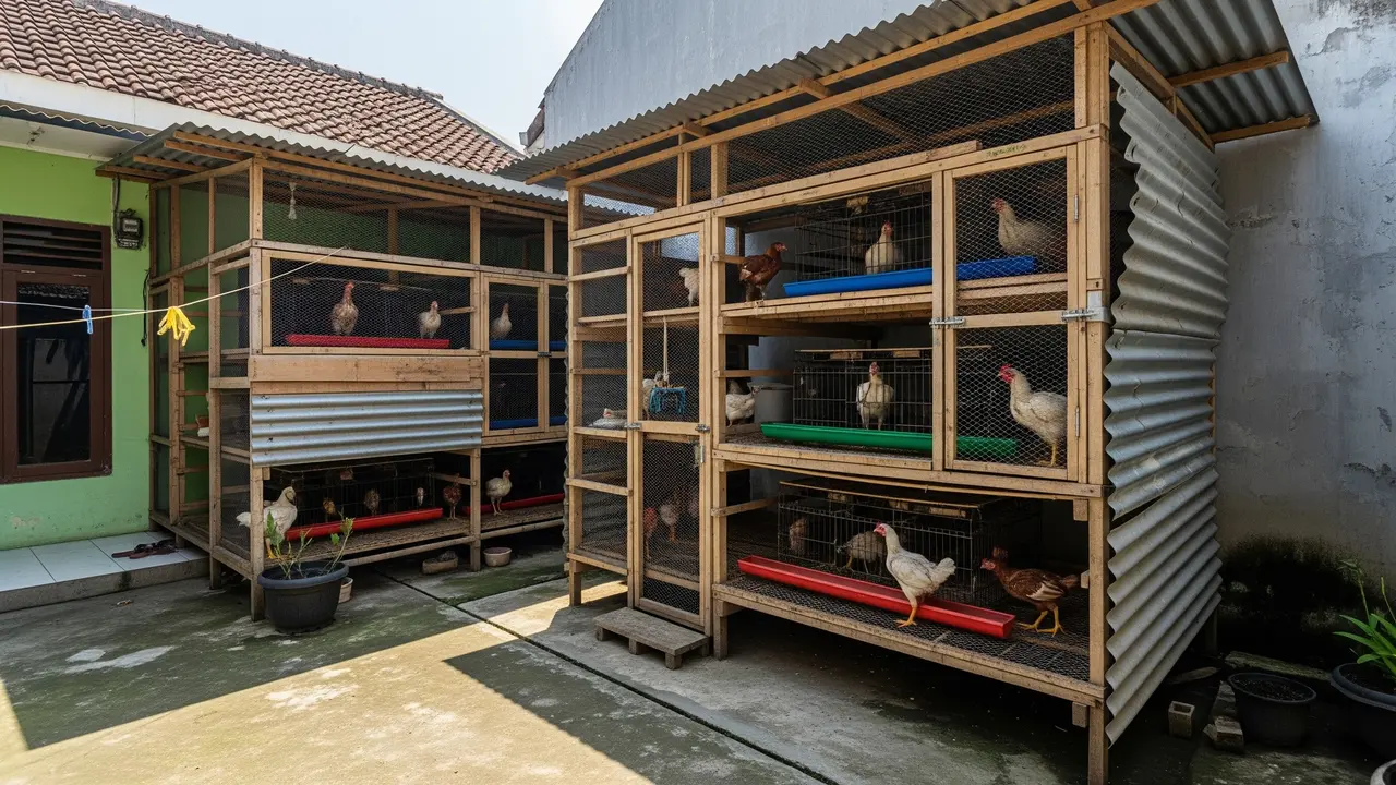 Desain Kandang Ayam Pedaging di Belakang Rumah