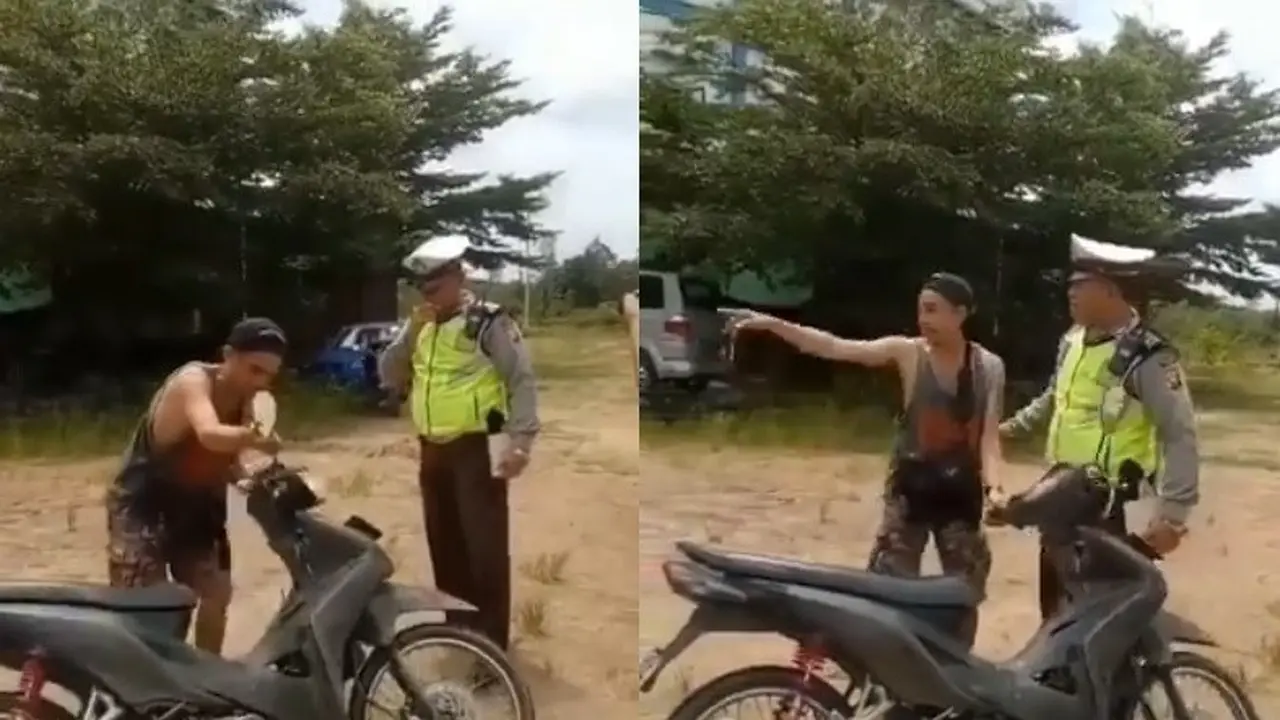 salahkan motor saat ditilang