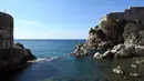 Gambar pada 28 Maret 2019 menunjukkan Benteng Lovrijenac, simbol sejarah kota Dubrovnik di Kroasia. Dubrovnik kini semakin dikenal wisatawan setelah menjadi latar belakang film serial Game of Thrones sejak 2011 untuk jejaring televisi HBO. (Denis LOVROVIC / AFP)