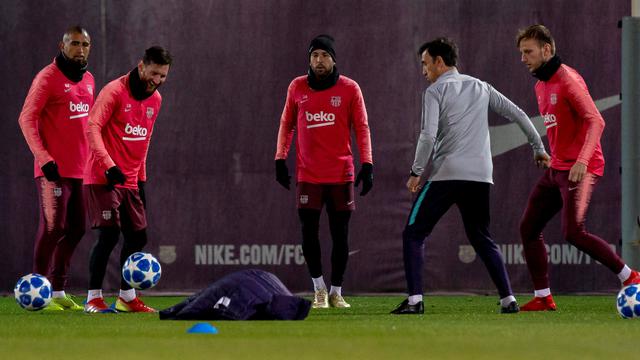 Jelang Hadapi Tottenham, Messi Berlatih Penuh Tawa