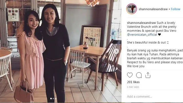Veronica Tan (Foto: Instagram/@shannonalexandraw)
