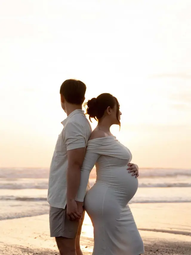 Gaya Amanda Manopo Perlihatkan Baby Bump dalam Fitted Dress, Lakoni Maternity Shoot Bareng Kenny Austin