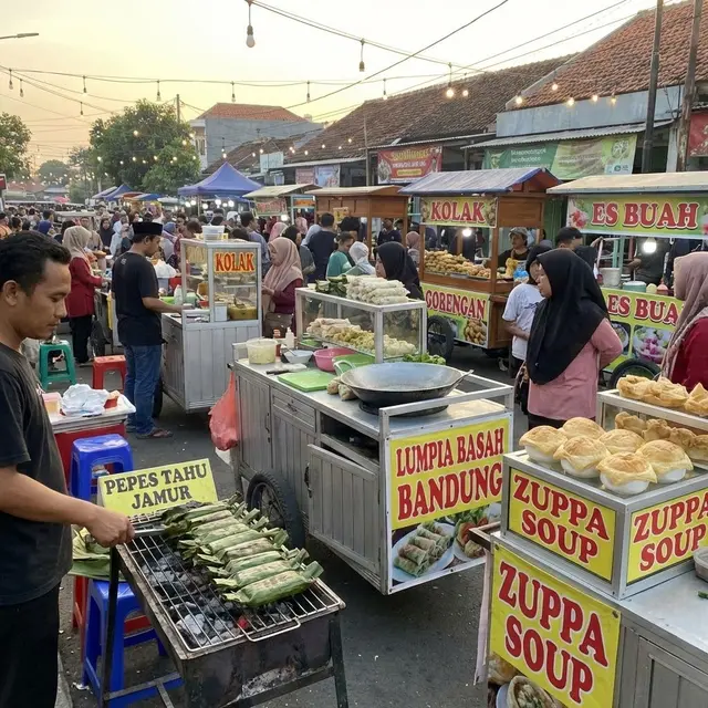 Ramainya penjual takjil tanpa digoreng