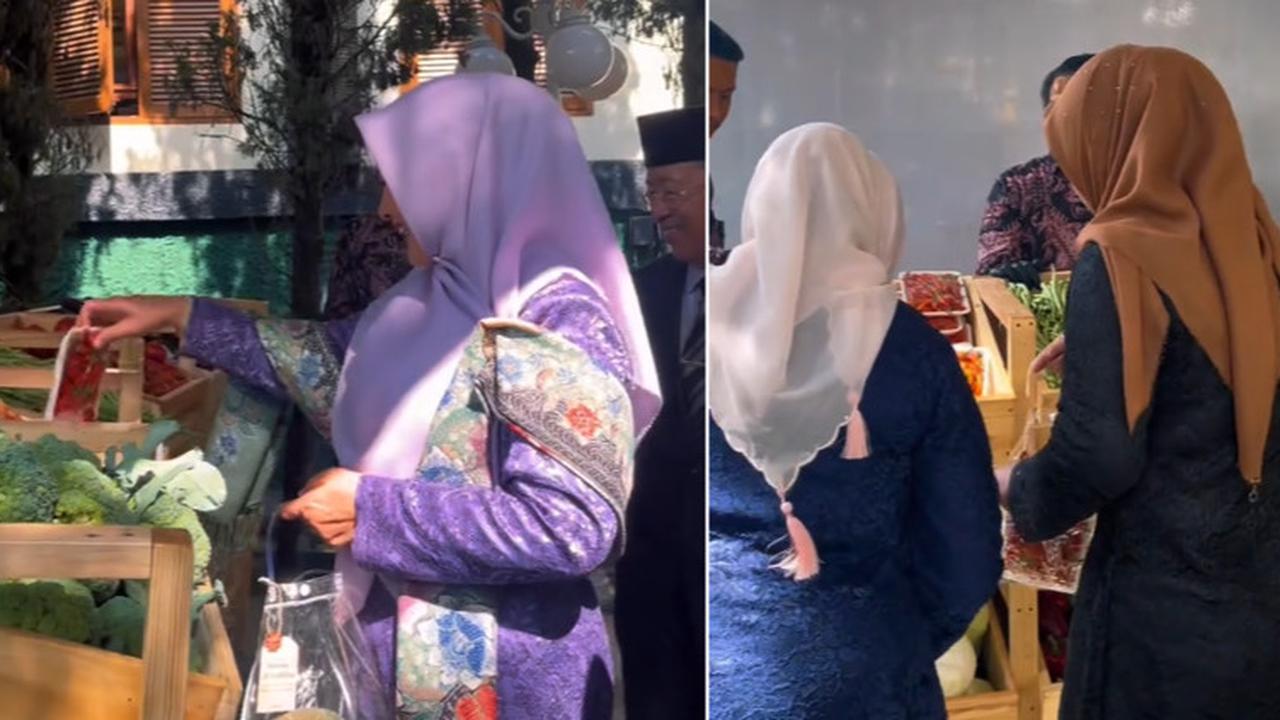 Viral Momen Pernikahan Bagi-bagi Souvenir Sayuran Segar, Antusias Tamu Undangan Curi Perhatian