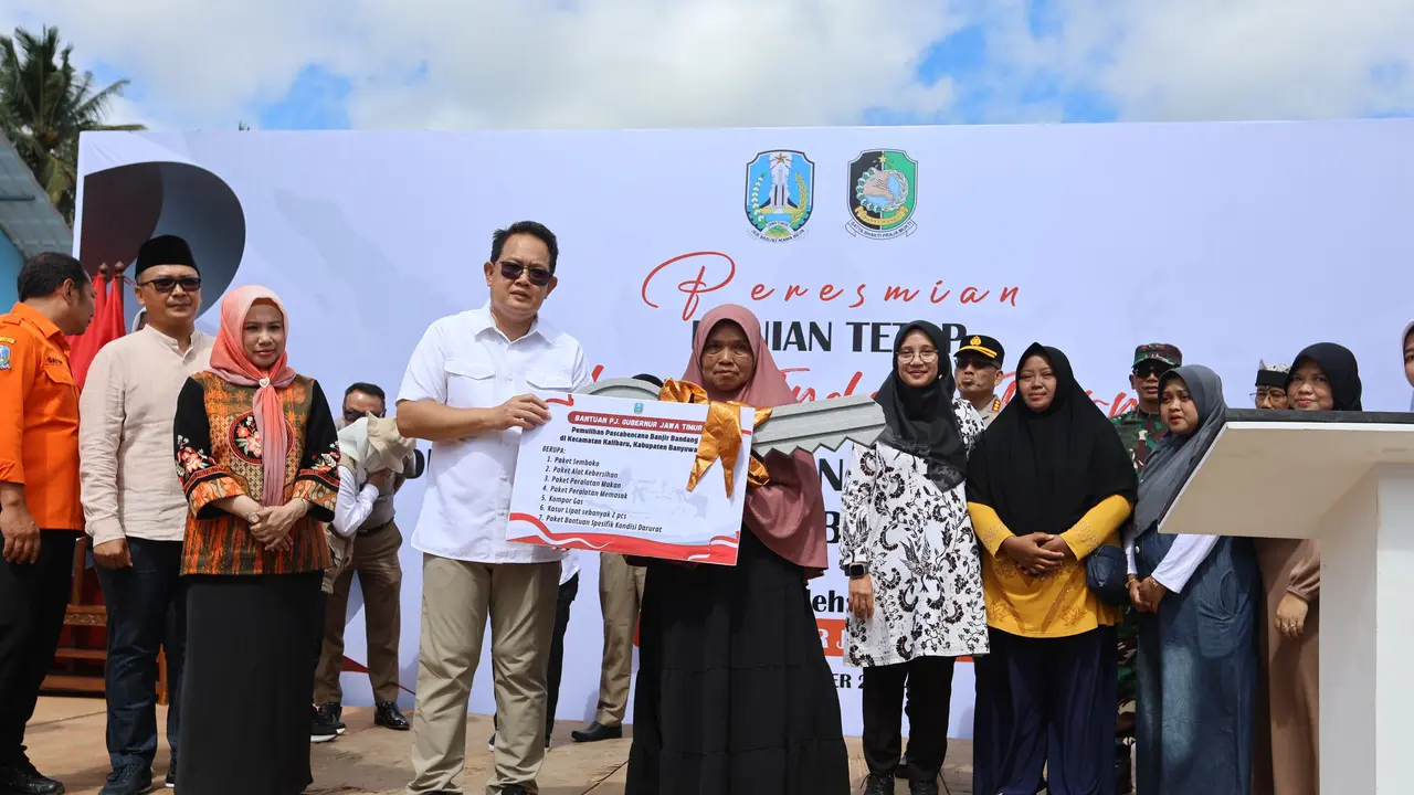 Diresmikan! Puluhan Rumah Hunian Tetap untuk Korban Banjir Kalibaru Banyuwangi Siap Ditempati