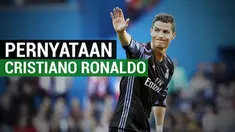 Berita video pernyataan Cristiano Ronaldo soal hengkang dari Real Madrid seperti dilansir media Spanyol, Marca. Seperti apa pernyataan itu?