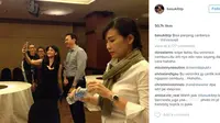 Foto Ahok dan Dian Sastrowardoyo vs istri Ahok, Veronica Tan, yang menjadi viral di dunia maya [foto: instagram]