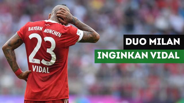 AC Milan dan Inter akan bersaing mendapatkan gelandang Bayern Munchen, Arturo Vidal.
