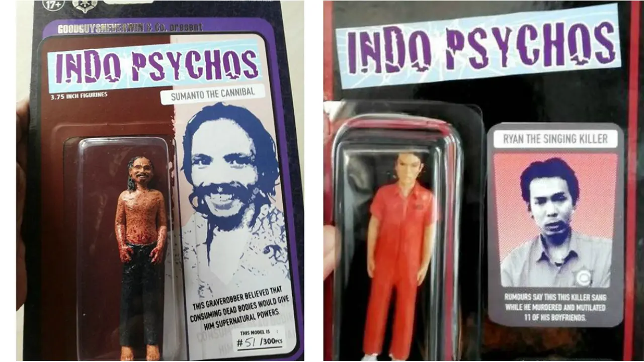 Miris, Action Figure Sumanto Kanibal dan Ryan Jagal Dijual Bebas