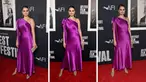 Foto kolase Selena Gomez saat menghadiri pemutaran film "Selena Gomez: My Mind And Me" selama malam pembukaan AFI Fest 2022 di TCL Chinese Theatre di Hollywood, California pada 02 November 2022 . (AFP Photo)