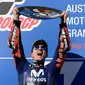 Pembalap Movistar Yamaha, Maverick Vinales, menjuarai MotoGP Australia, di Sirkuit Phillip Island, Minggu (28/10/2018). (AP/AP Photo/Andy Brownbill)