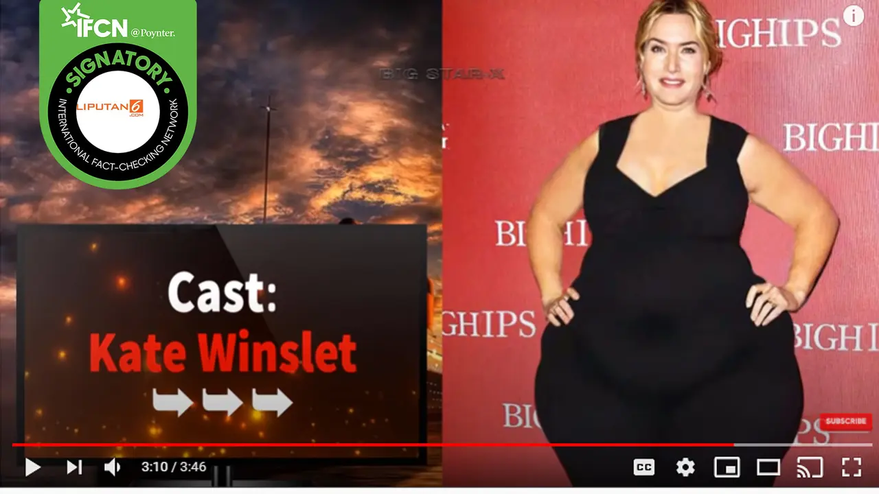 Tidak benar Kate Winslet menjadi gemuk di tahun 2020