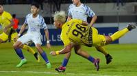Barito Parito bertanding menghadapi PSIS Semarang dalam lanjutan BRI Liga 1 di Stadion Demang Lehman, Minggu (26/3/2023). (Dok. Instagram/PS Barito Putera)