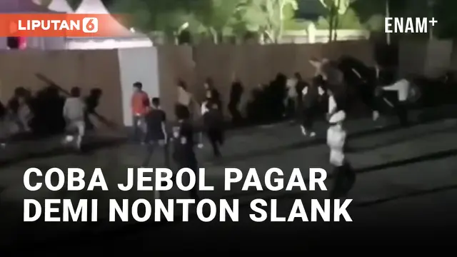 Demi Nonton Konser Slank di Kendari, Puluhan Orang Berusaha Jebolkan Pagar