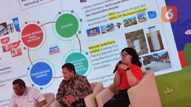 Program Makan Bergizi Generasi Maju didukung oleh 4 pilar inti: penyediaan makanan sehat, edukasi gizi, pengelolaan sampah, dan pengukuran dampak yang mendalam, untuk masa depan yang lebih sehat. (Foto: Aditya Eka Prawira/Liputan6.com)