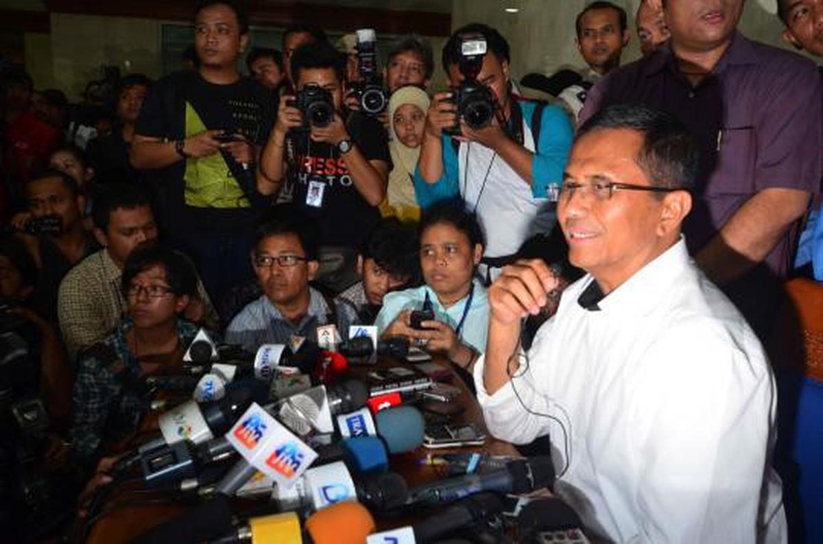 Dahlan Iskan jumpa pers usai bertemu BK DPR