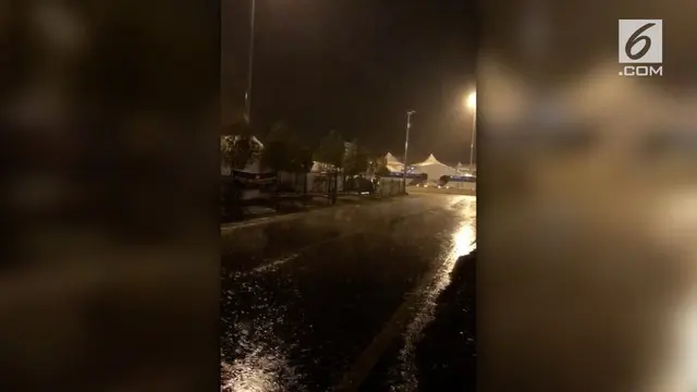 VIDEO: Rekaman Angin Kencang dan Hujan Deras Landa Arafah