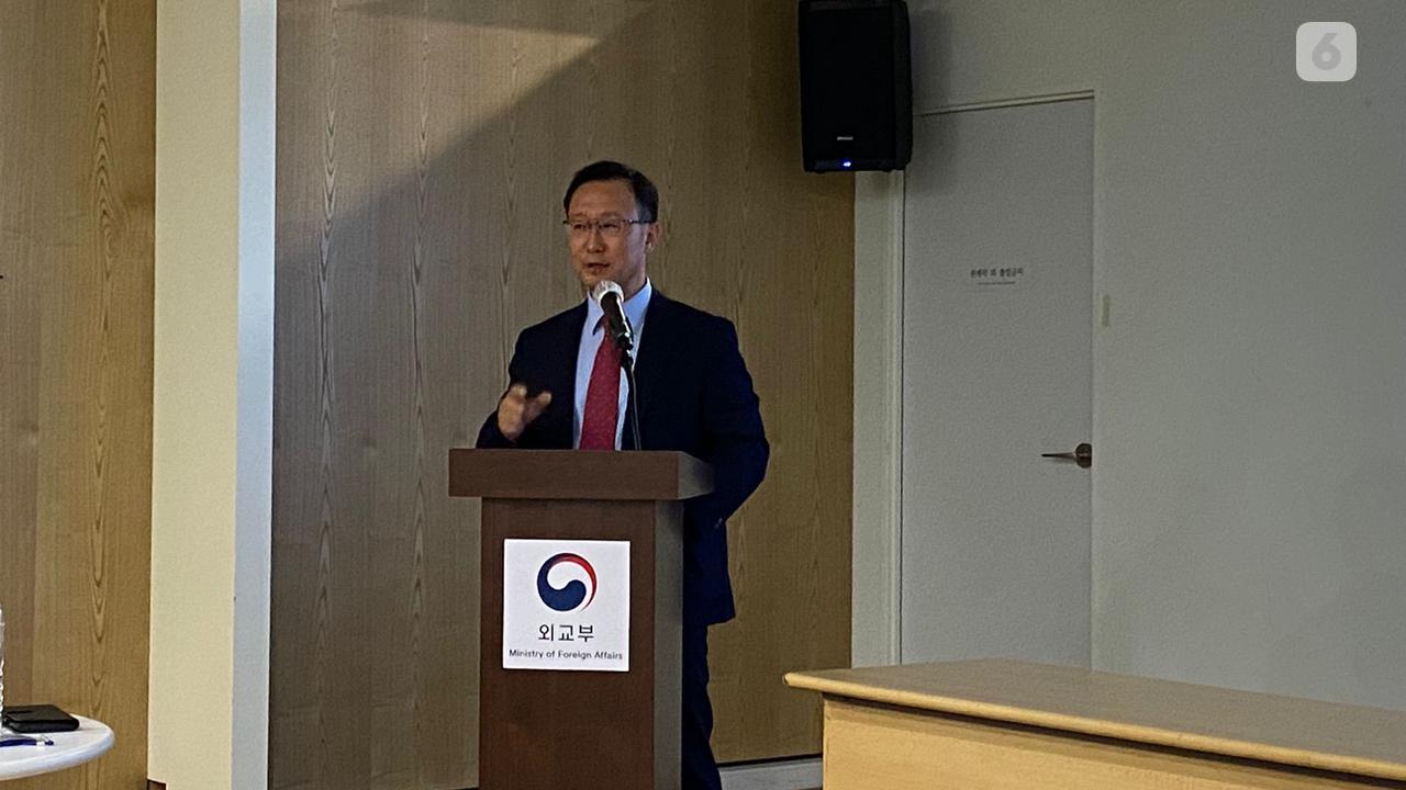 Pemerintah Korea Selatan mendukung keketuaan Indonesia sebagai ketua ASEAN tahun 2023, termasuk sepenuhnya mendukung 5 Point Consensus dalam upaya penyelesaian situasi politik di Myanmar (Liputan6.com/Teddy Tri Setio Berty).