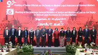 Menkumham Yasonna Laoly dalam pertemuan 9th Meeting of the Senior Officials on the Treaty on Mutual Legal Assistance in Criminal Matters di Yogyakarta. (Istimewa)