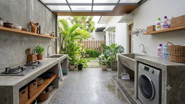 6 Inspirasi Dapur Terbuka Minimalis dengan Area Cuci yang Tidak Mudah Becek