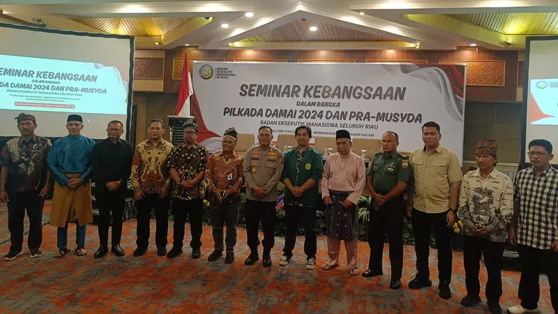 Seminar Kebangsaan dalam rangka Pilkada Damai 2024 dan Pra Musyda BEM Se-Riau.