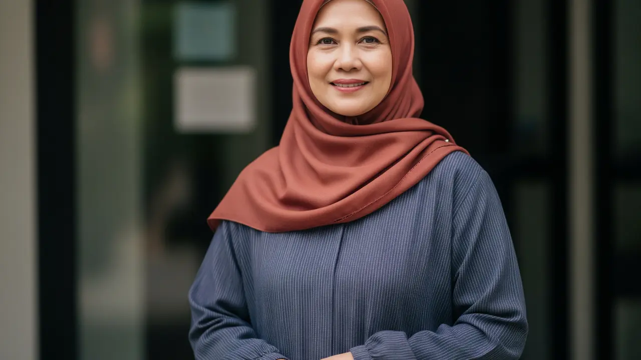 Model Gamis Simple untuk Lansia Tanpa Berlebihan