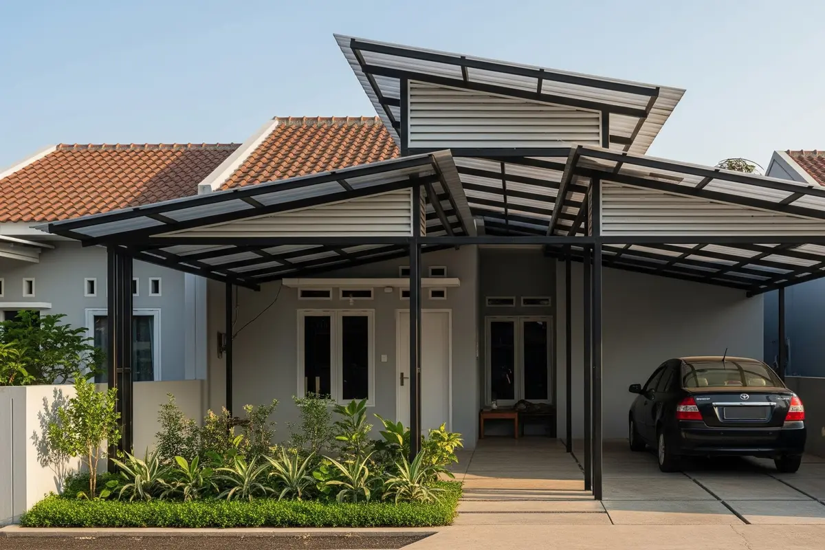 Desain Carport dengan Ventilasi Alami agar Tidak Pengap/Gemini AI