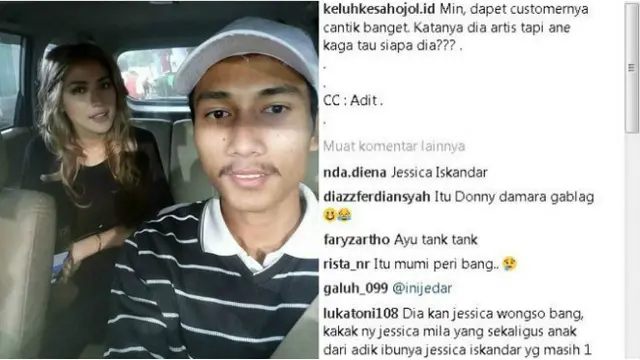 Sopir tak lupa mengabadikan kebersamaan dengan seleb saat mengantarkannya.