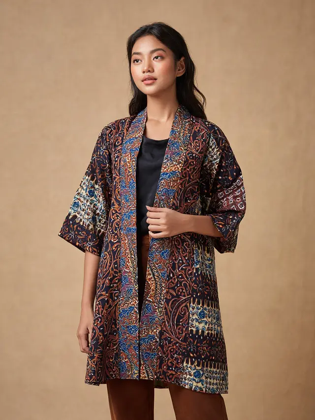 Model Baju Batik Kimono Terbaru