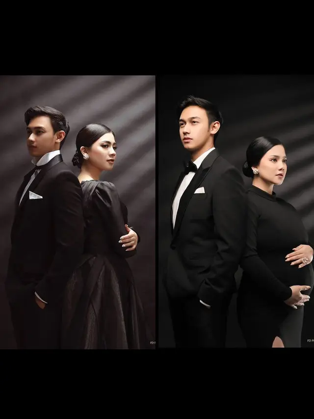 7 Potret Maternity Shoot Felicya Angelista Serba Hitam, Romantis Bareng Hito