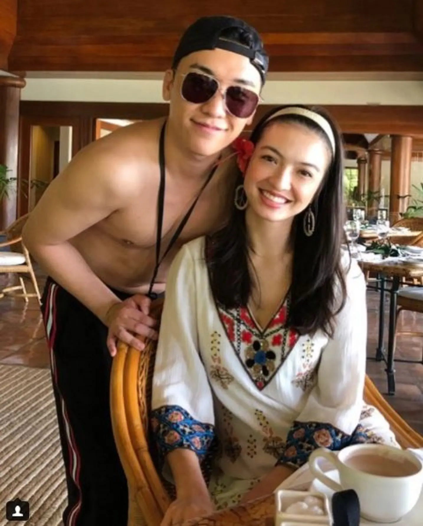 Raline Shah unggah foto bersama Seungri yang sedang bertelanjang dada (Instagram/@ralineshah)