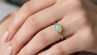 9 Model Cincin Emas Batu Opal Prediksi Tren 2026, Elegan dengan Kilau Warna Alami