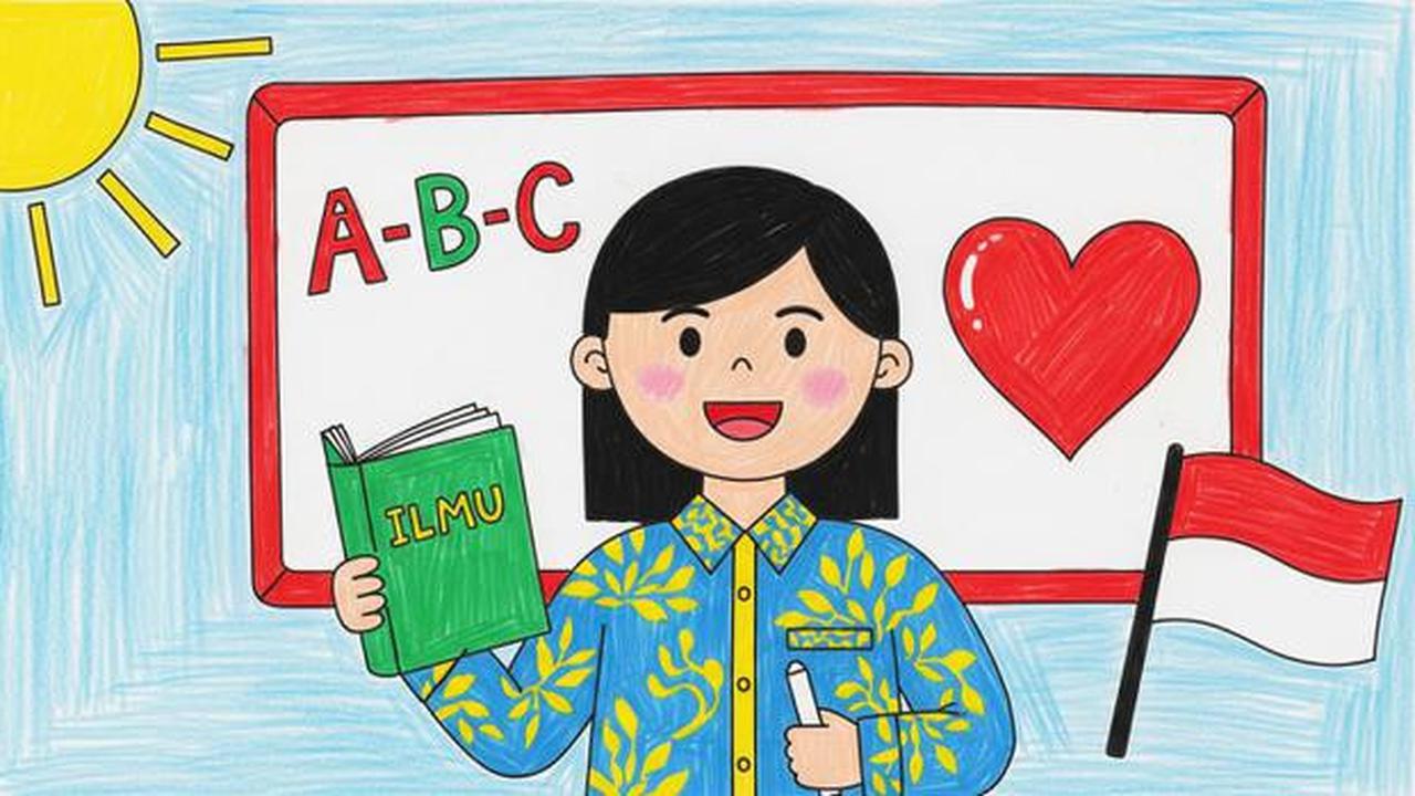8 Contoh Gambar Hari Guru 2025 dari Anak SD yang Lucu, Kreatif dan Penuh Makna untuk Rayakan 25 November