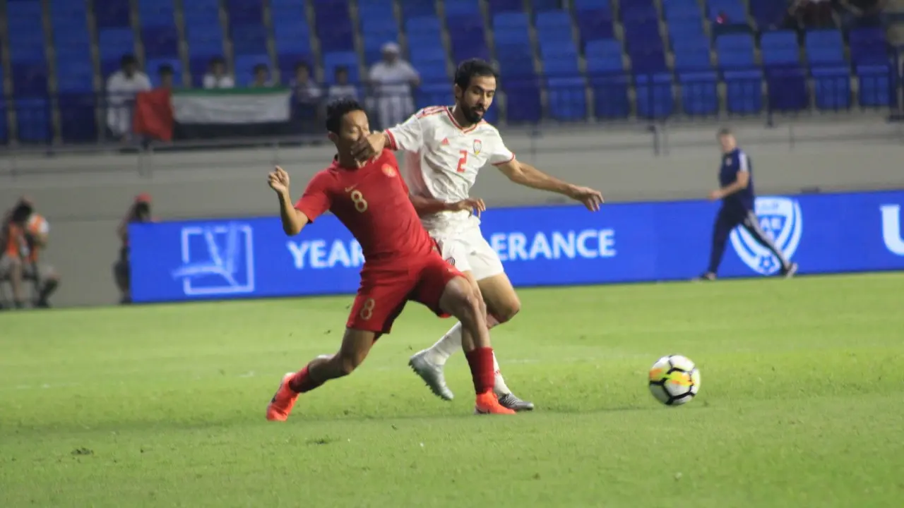 Timnas Indonesia kalah 0-5 dari UEA pada Kualifikasi Piala Dunia 2022 di Stadion Al Maktoum, Kamis (10/10/2019).