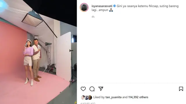 Isyana Sarasvati - Nicholas Saputra (Foto: Instagram/@isyanasarasvati)