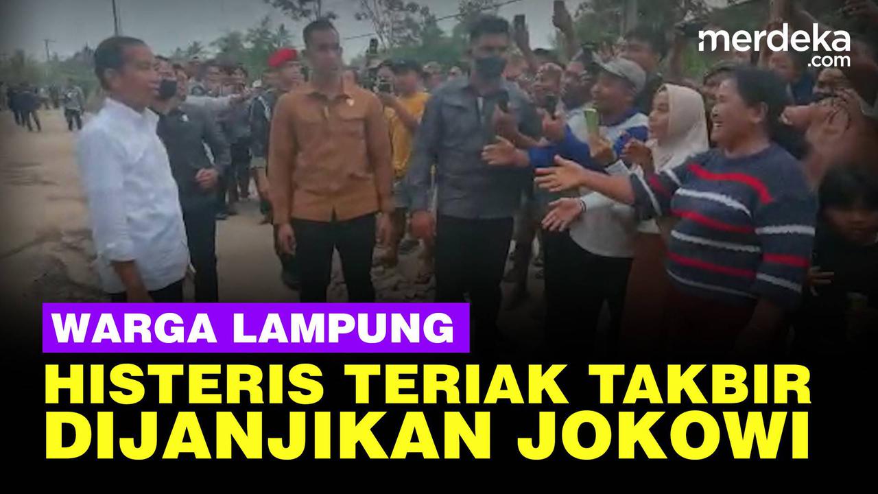 VIDEO: Warga Lampung Teriak Takbir, Bahagia Jokowi Janji Perbaiki Jalan Rusak