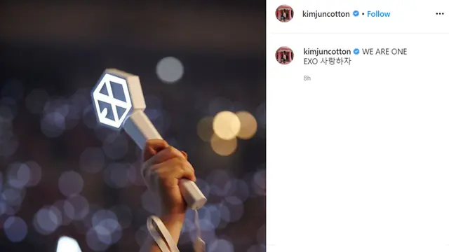 Suho EXO (Instagram/ kimjuncotton)