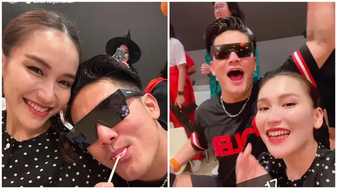 Potret Ayu Ting Ting dan Boy William Mengenakan Outfit Senada