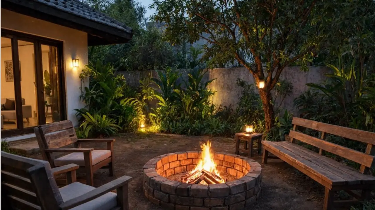 Inspirasi Fire Pit di Halaman