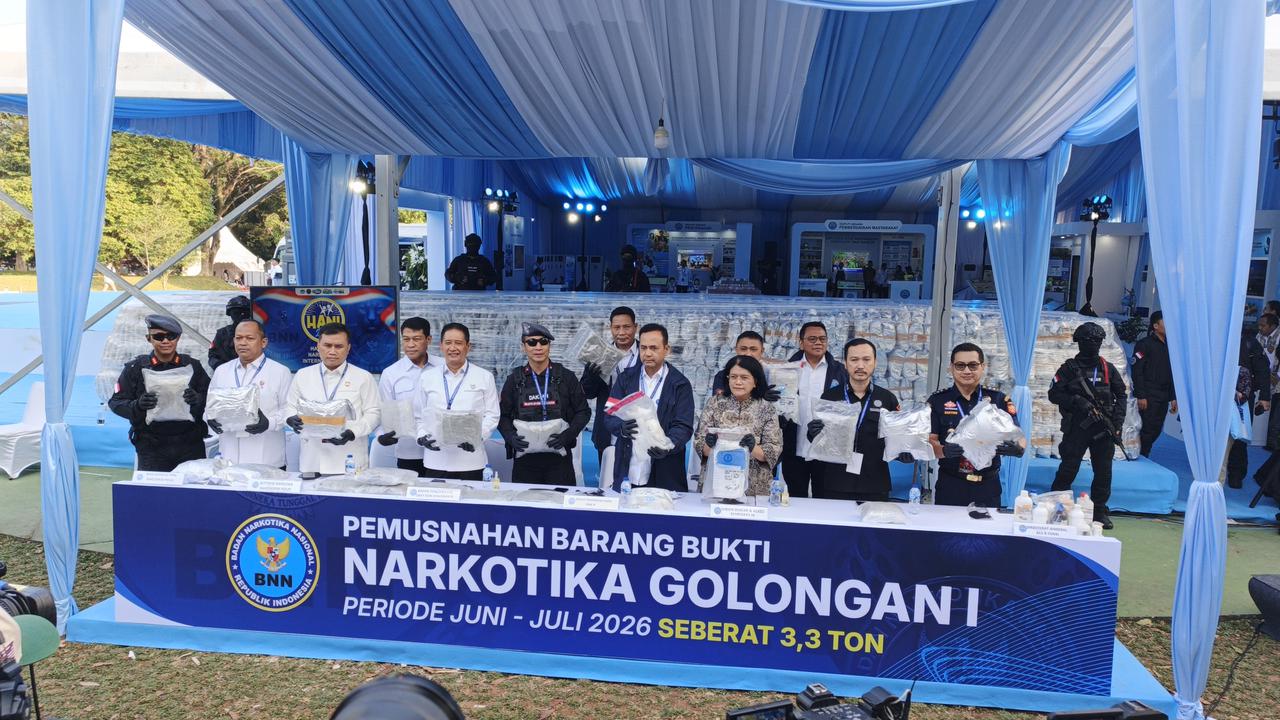 HANI 2026, BNN Musnahkan 3,3 Ton Narkotika