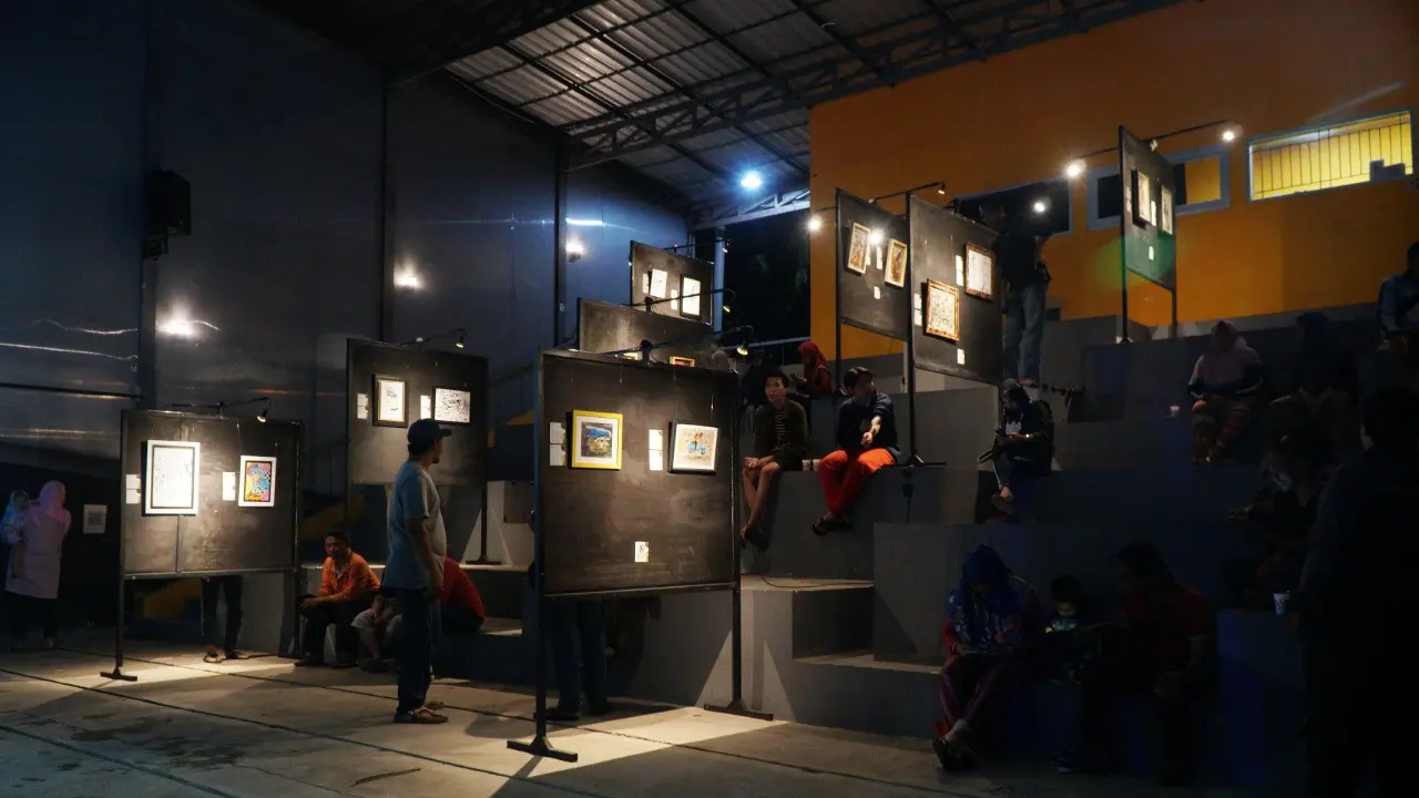 Pameran gambar bertajuk 'Klangenan' di Purbalingga, Jawa Tengah. (Foto: Liputan6.com/Istimewa)