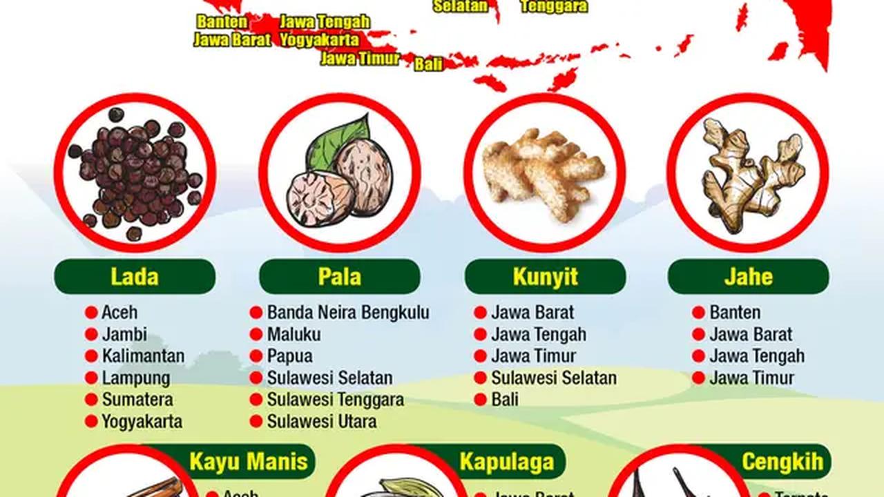 Infografis Daerah Penghasil Rempah di Indonesia. (Liputan6.com/Abdillah)