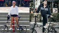 7 Gaya Seleb Wanita saat Bersepeda, Tetap Kece (Sumber: Instagram/nikitamirzanimawardi/wikasalim)