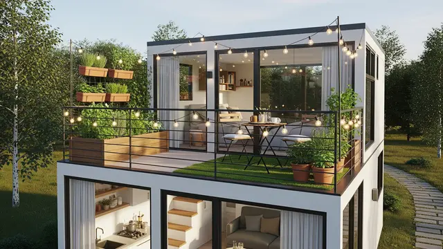 Contoh Rumah 5x6 Meter dengan Taman Kecil untuk Pasangan Muda/Gemini AI