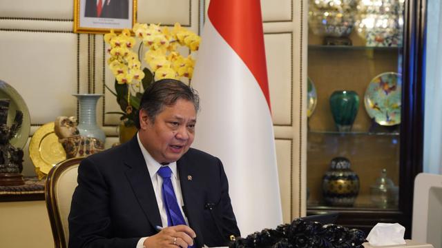 Menko Perekonomian Airlangga Hartarto saat ikuti rangkaian The 80th session of the Economic and Social Commission for Asia and the Pacific, Selasa (23//4/2024). (Foto: Kemenko Perekonomian)