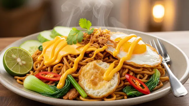 Resep Mie Goreng Saus Keju. Foto: AI Generated